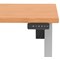 Air 1400mm Scalloped Edge Height Adjustable Desk, Silver Leg, Beech