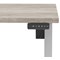 Air 1400mm Scalloped Edge Height Adjustable Desk, Silver Leg, Grey Oak