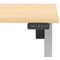 Air 1400mm Scalloped Edge Height Adjustable Desk, Silver Leg, Maple