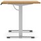 Air 1400mm Scalloped Edge Height Adjustable Desk, Silver Leg, Oak