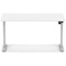 Air 1400mm Scalloped Edge Height Adjustable Desk, Silver Leg, White