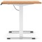 Air 1400mm Scalloped Edge Height Adjustable Desk, White Leg, Beech