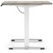 Air 1400mm Scalloped Edge Height Adjustable Desk, White Leg, Grey Oak