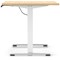 Air 1400mm Scalloped Edge Height Adjustable Desk, White Leg, Maple