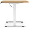 Air 1400mm Scalloped Edge Height Adjustable Desk, White Leg, Oak