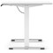 Air 1400mm Scalloped Edge Height Adjustable Desk, White Leg, White