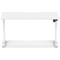 Air 1400mm Scalloped Edge Height Adjustable Desk, White Leg, White