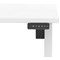 Air 1400mm Scalloped Edge Height Adjustable Desk, White Leg, White
