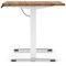 Air 1400mm Scalloped Edge Height Adjustable Desk, White Leg, Walnut