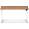 Air 1400mm Scalloped Edge Height Adjustable Desk, White Leg, Walnut