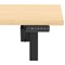 Air 1600mm Scalloped Edge Height Adjustable Desk, Black Leg, Maple