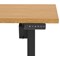 Air 1600mm Scalloped Edge Height Adjustable Desk, Black Leg, Oak