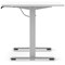 Air 1600mm Scalloped Edge Height Adjustable Desk, Silver Leg, White