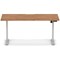 Air 1600mm Scalloped Edge Height Adjustable Desk, Silver Leg, Walnut