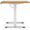 Air 1600mm Scalloped Edge Height Adjustable Desk, White Leg, Oak