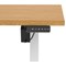 Air 1600mm Scalloped Edge Height Adjustable Desk, White Leg, Oak
