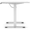 Air 1600mm Scalloped Edge Height Adjustable Desk, White Leg, White