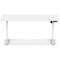 Air 1600mm Scalloped Edge Height Adjustable Desk, White Leg, White