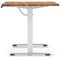 Air 1600mm Scalloped Edge Height Adjustable Desk, White Leg, Walnut