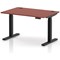 Air 1200mm Height Adjustable Desk, Black Leg, Brick Red