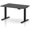 Air 1200mm Height Adjustable Desk, Black Leg, Carbon Grey