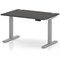 Air 1200mm Height Adjustable Desk, Silver Leg, Carbon Grey