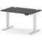 Air 1200mm Height Adjustable Desk, White Leg, Carbon Grey