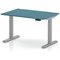 Air 1200mm Height Adjustable Desk, Silver Leg, Dark Teal
