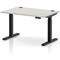 Air 1200mm Height Adjustable Desk, Black Leg, Dove Grey