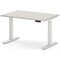 Air 1200mm Height Adjustable Desk, White Leg, Dove Grey