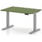 Air 1200mm Height Adjustable Desk, Silver Leg, Moss Green