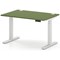 Air 1200mm Height Adjustable Desk, White Leg, Moss Green