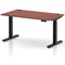 Air 1400mm Height Adjustable Desk, Black Leg, Brick Red
