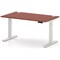 Air 1400mm Height Adjustable Desk, White Leg, Brick Red