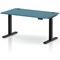Air 1400mm Height Adjustable Desk, Black Leg, Dark Teal