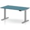 Air 1400mm Height Adjustable Desk, Silver Leg, Dark Teal
