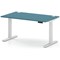 Air 1400mm Height Adjustable Desk, White Leg, Dark Teal