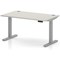 Air 1400mm Height Adjustable Desk, Silver Leg, Dove Grey