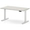 Air 1400mm Height Adjustable Desk, White Leg, Dove Grey