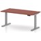 Air 1600mm Height Adjustable Desk, Silver Leg, Brick Red