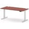 Air 1600mm Height Adjustable Desk, White Leg, Brick Red