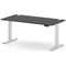 Air 1600mm Height Adjustable Desk, White Leg, Carbon Grey