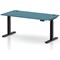 Air 1600mm Height Adjustable Desk, Black Leg, Dark Teal