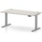 Air 1600mm Height Adjustable Desk, Silver Leg, Dove Grey