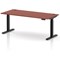 Air 1800mm Height Adjustable Desk, Black Leg, Brick Red