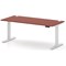 Air 1800mm Height Adjustable Desk, White Leg, Brick Red
