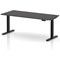 Air 1800mm Height Adjustable Desk, Black Leg, Carbon Grey