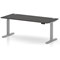 Air 1800mm Height Adjustable Desk, Silver Leg, Carbon Grey