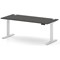 Air 1800mm Height Adjustable Desk, White Leg, Carbon Grey