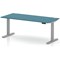 Air 1800mm Height Adjustable Desk, Silver Leg, Dark Teal